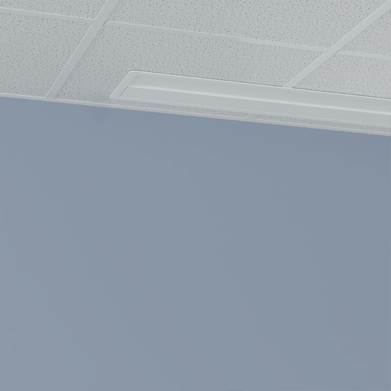 Da-Lite DL100298LF Myriad Tensioned Conceal REC Electric Screen, recessed ceiling housing installed view