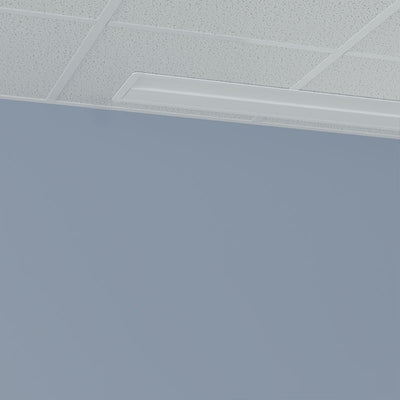 Da-Lite DL100298LF Myriad Tensioned Conceal REC Electric Screen, recessed ceiling housing installed view