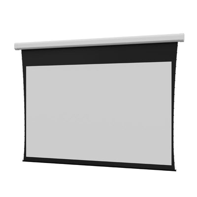 Da-Lite DL100140L Myriad Tensioned Reveal Electric Screen, front view with gray screen surface