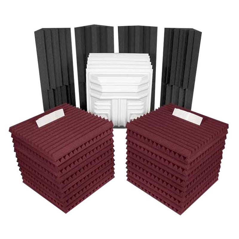 Auralex Acoustics Deluxe Plus Roominator Sound Control Kit (Burgundy and Charcoal) ROOMDLXPLUSBUR