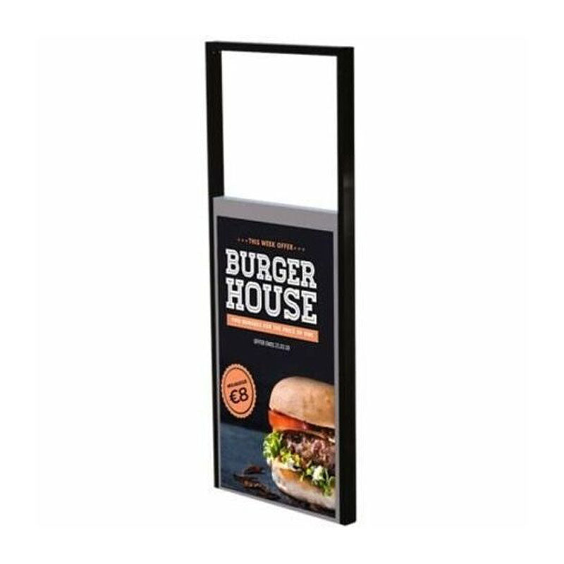 Peerless-AV Ceiling Window Display Mount DS-OM55ND-CEIL, digital signage floor stand front three-quarter view