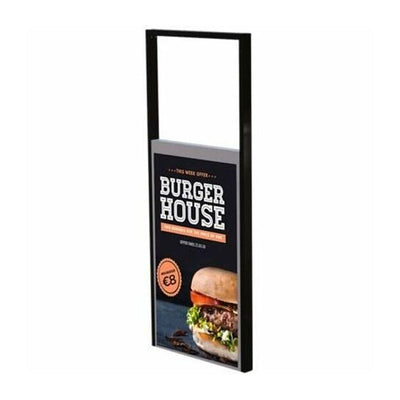 Peerless-AV Ceiling Window Display Mount DS-OM55ND-CEIL, digital signage floor stand front three-quarter view