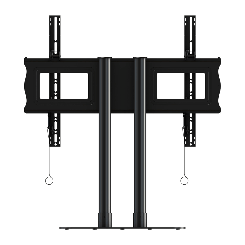 Crimson Extra Large Tabletop Pedestal DS84, dual-display floor stand rear view