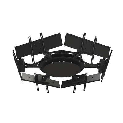 Peerless-AV Telescoping TV Ceiling Mount DST942-6, six-display circular ceiling mount perspective view