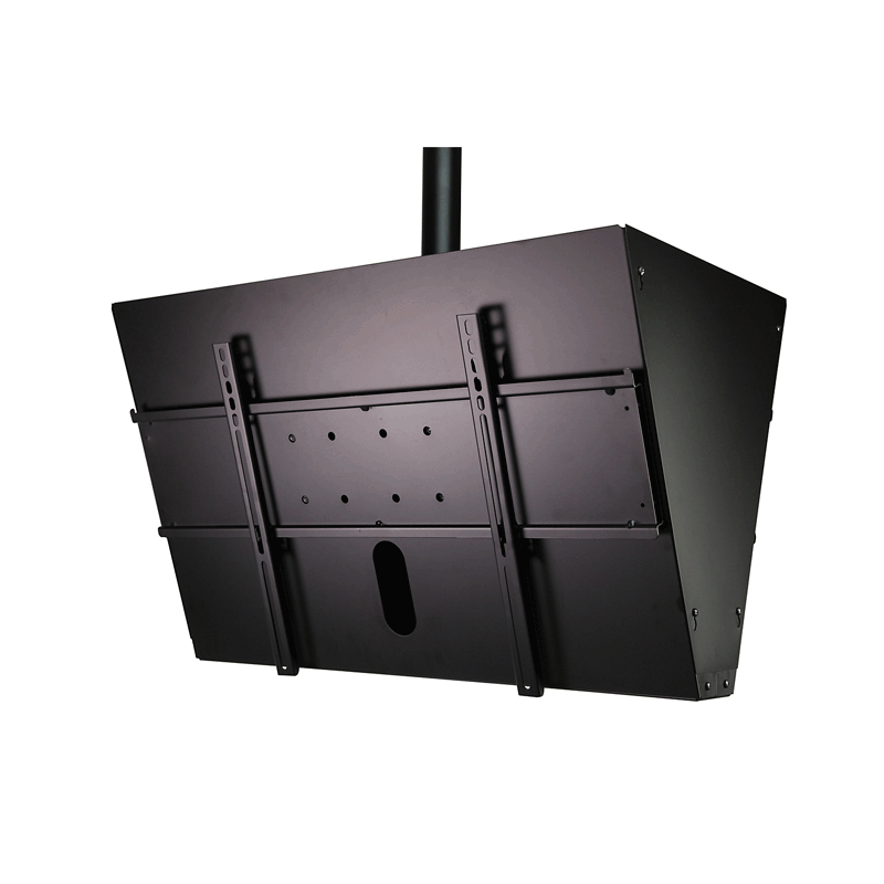 Peerless Ceiling Mount with Media Player Storage for Dual 40-65 inch Screens (Black) DST965