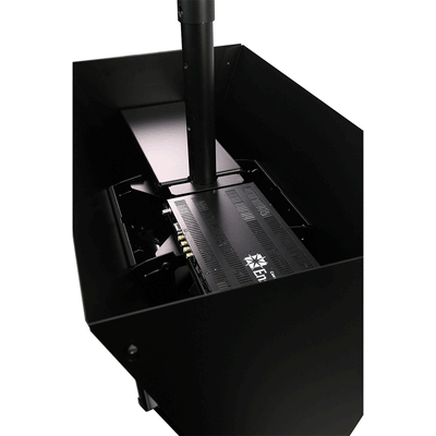 Peerless-AV Dual TV Ceiling Mount DST965, floor display stand base interior view