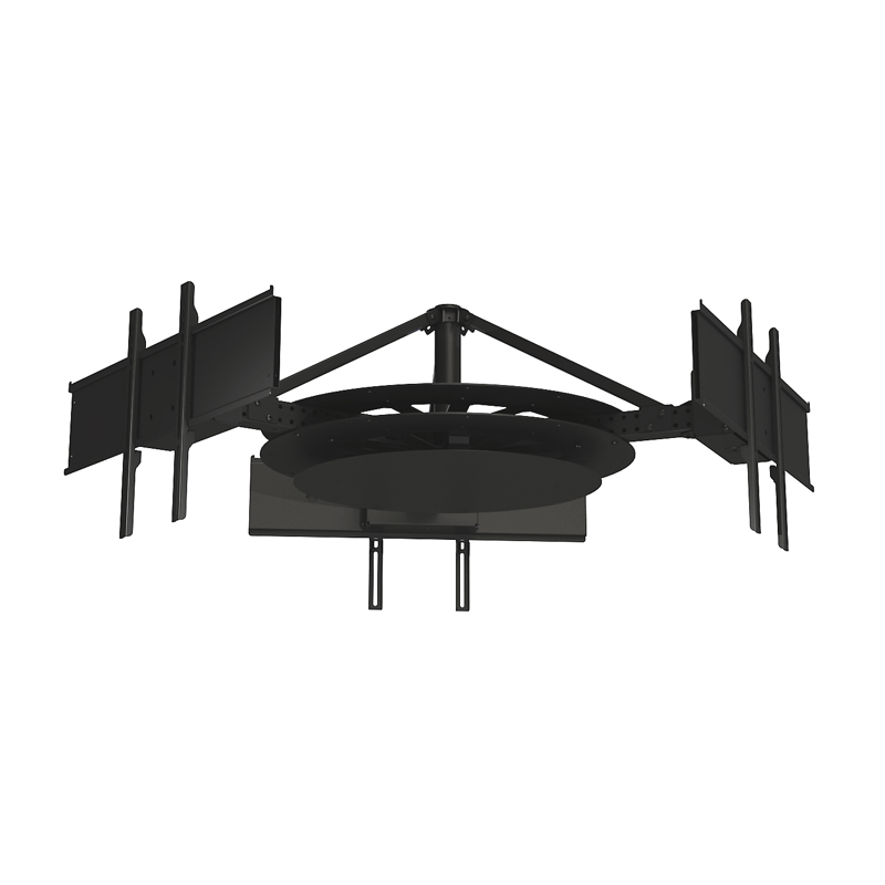Peerless-AV Telescoping TV Ceiling Mount DST980-3, circular multi-display ceiling mount in an underside view