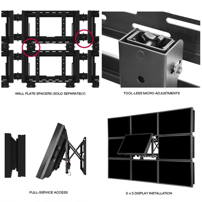 Peerless-AV Full Service Video Wall Mount DS-VW765-LAND, video wall mount service access and adjustment features