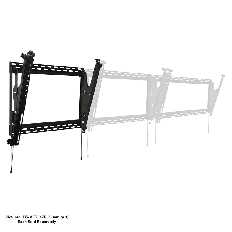 Peerless-AV Micro Adjust Digital Menu Board Mount DS-MBZ647P, multi-display wall mount extension sequence