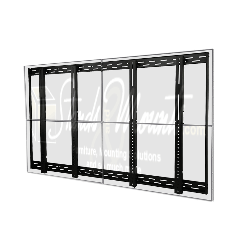 Peerless-AV Video Wall Mount DS-VW655-2X2, video wall mounting frame installed behind displays