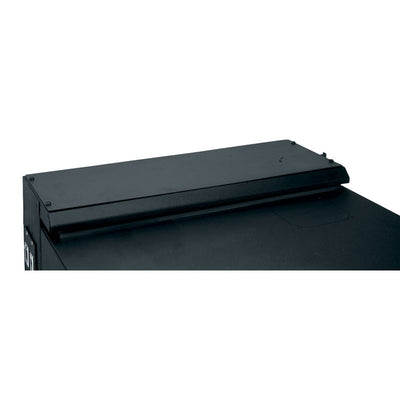 Middle Atlantic Cover Plate DWR-CVR, black equipment shelf edge close-up