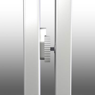 Da-Lite 13140 Fast-Fold Deluxe T-Legs, display stand adjustment knob alternate close-up
