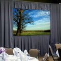 Da-Lite 36515KGRP Fast-Fold Deluxe Drapery Kit (BLK HW, Gray Drapes, 4:3, 6x8, 120 inch)