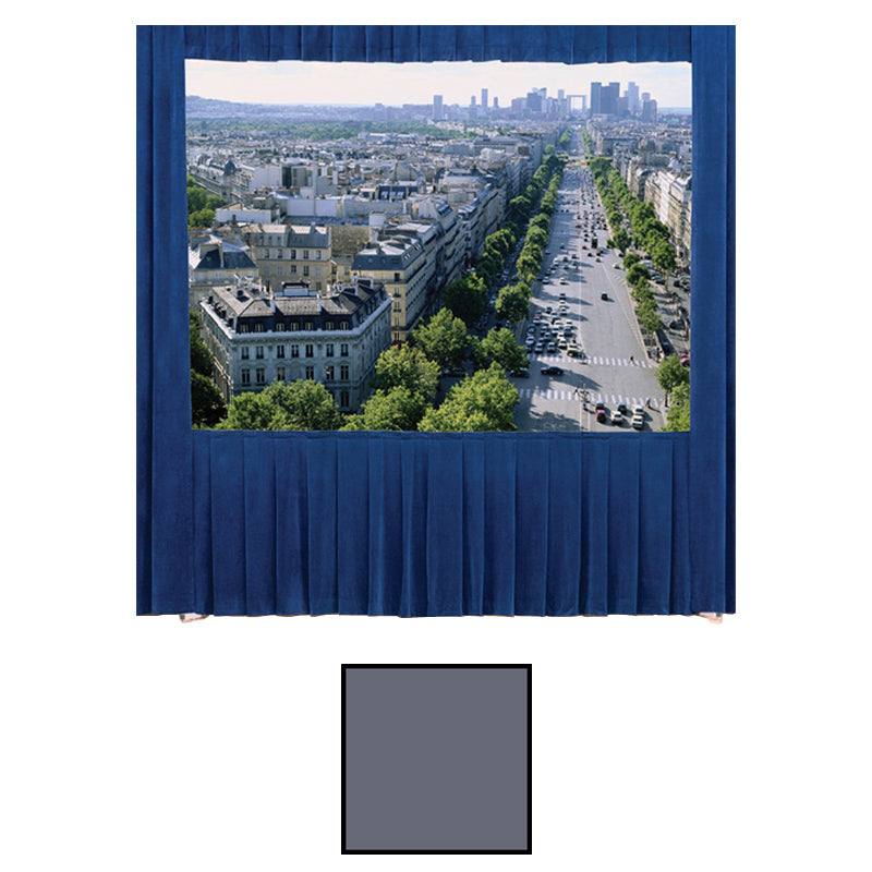 Da-Lite 36597GR HD Fast-Fold Deluxe Drapery Kit (Gray Drapes, 16:9, 8-6x14-4, 184 inch)