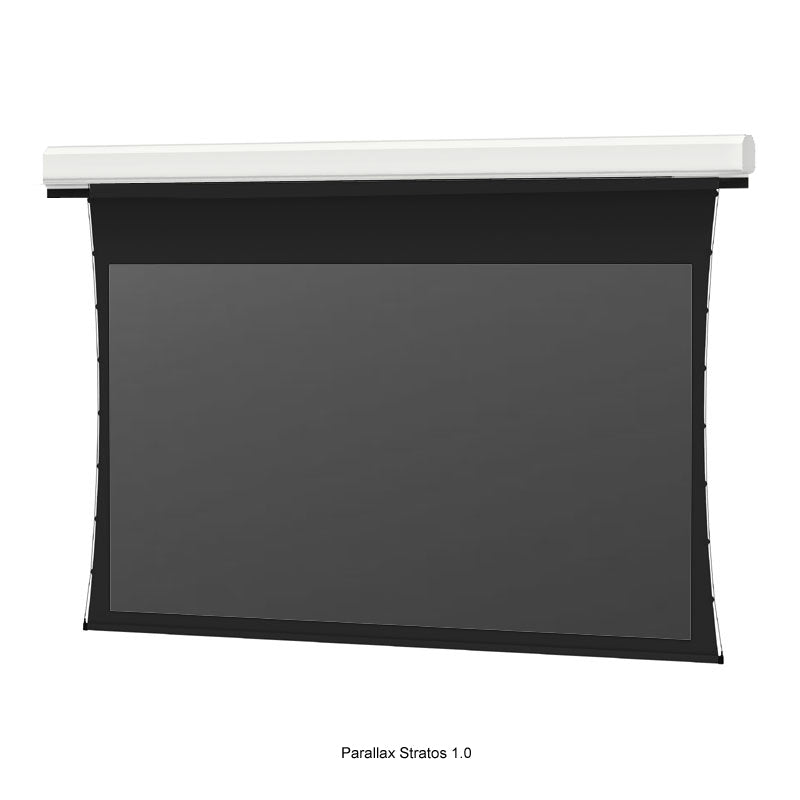 Da-Lite 29896B Tensioned Advantage REC Electric Screen, front view with black screen surface