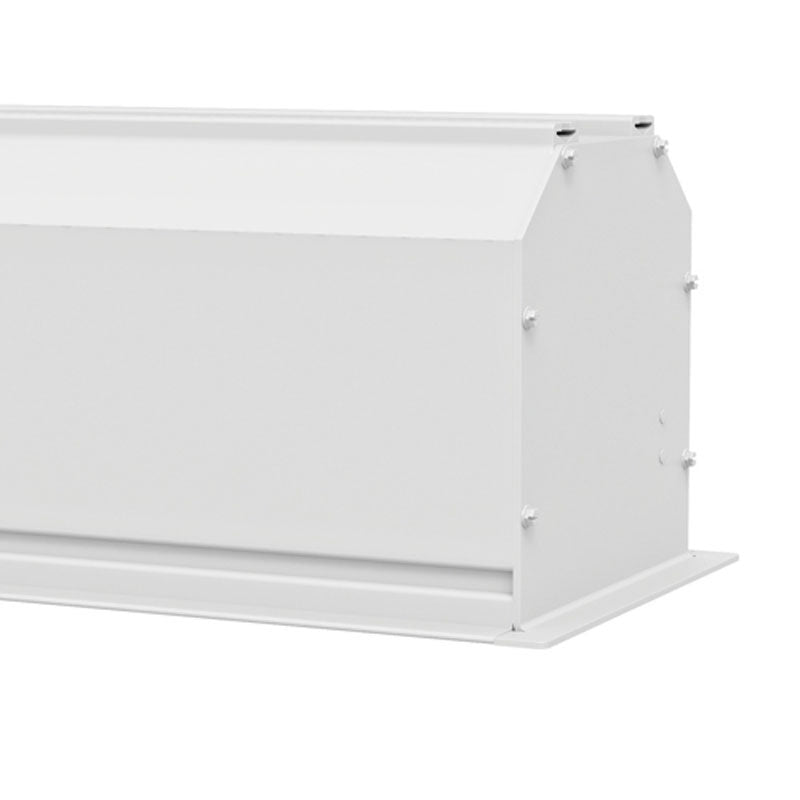 Da-Lite 14202FL Lg Advantage REC Electric Screen, white housing end view