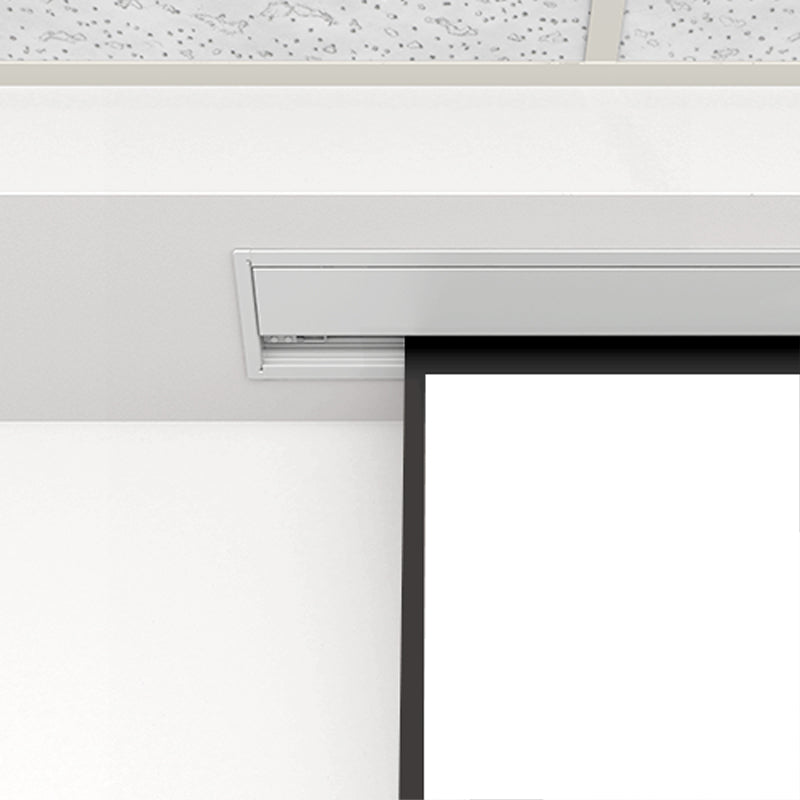 Da-Lite 14202FL Lg Advantage REC Electric Screen, ceiling-recessed screen deployment detail