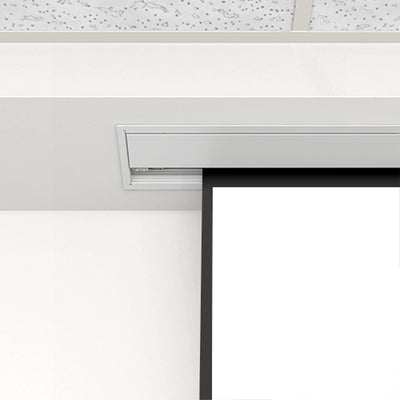 Da-Lite 14202FL Lg Advantage REC Electric Screen, ceiling-recessed screen deployment detail