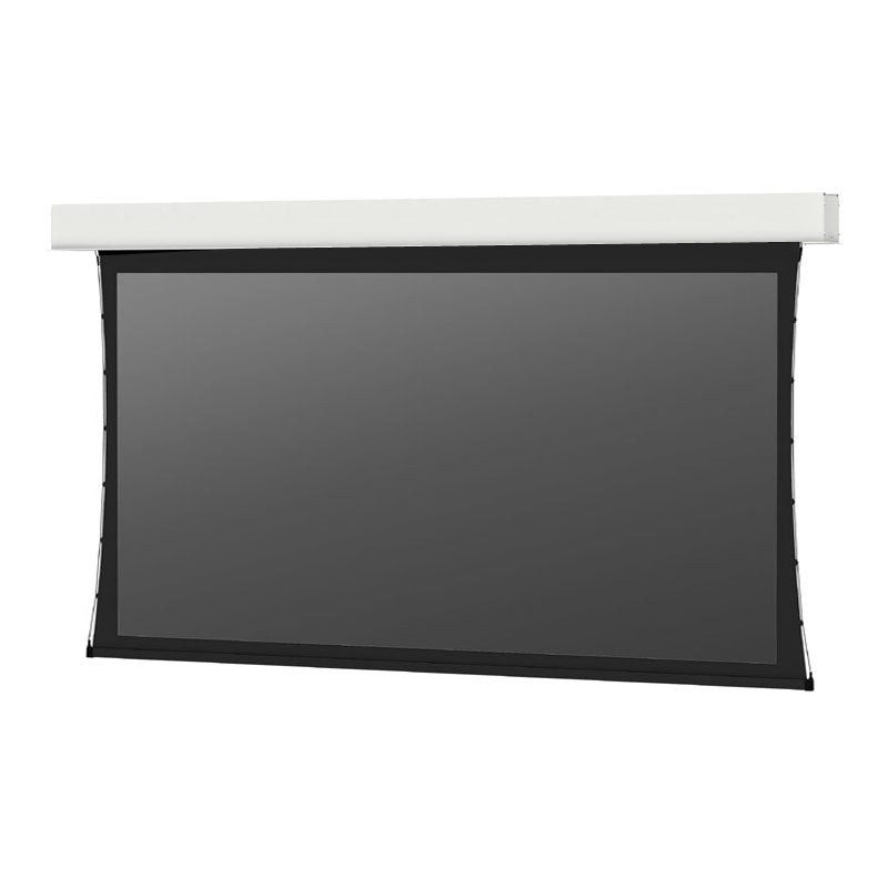 Da-Lite 24713FLS Tensioned Advantage REC Electric Screen, front view with black screen surface