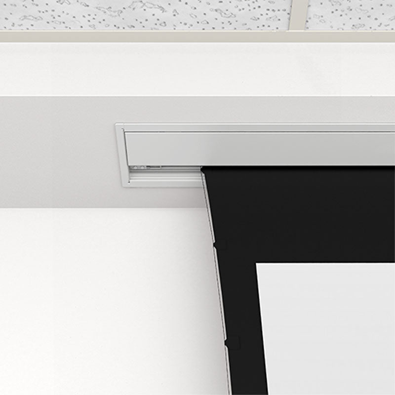 Da-Lite 24713FLS Tensioned Advantage REC Electric Screen, screen deployment from recessed housing