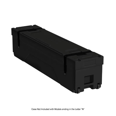 Da-Lite 39313KN Fast-Fold Deluxe Projection Screen, portable screen shipping case three-quarter view