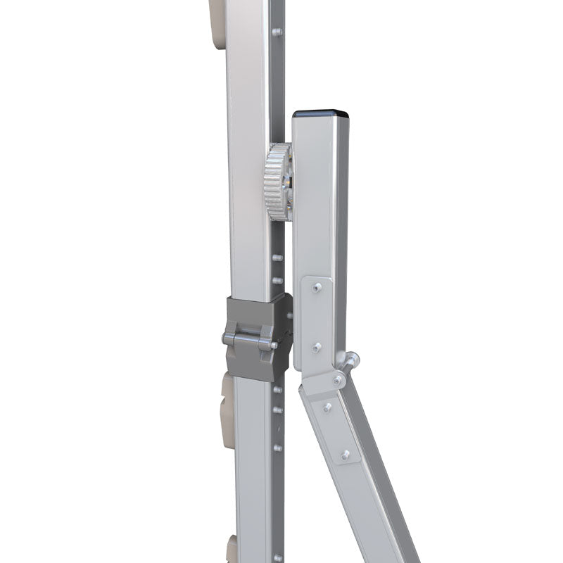 Da-Lite 39313KN Fast-Fold Deluxe Projection Screen, screen frame leg hinge detail