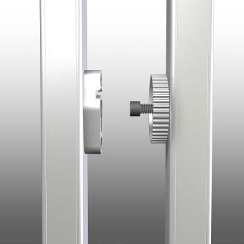 Da-Lite 39313KN Fast-Fold Deluxe Projection Screen, screen frame tension knob left-side detail