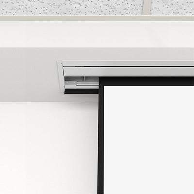 Da-Lite 34568B Advantage REC Electric Screen, ceiling-recessed screen deployment detail