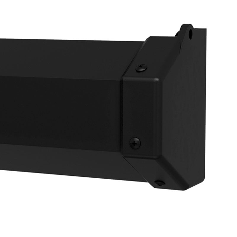 Da-Lite 70297 Model C with CSR Manual Projection Screen, black screen housing end cap detail