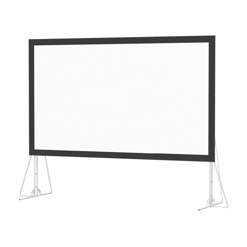 Da-Lite 99865N Fast-Fold Truss Frame Projection Screen, portable projection screen front view with white screen surface