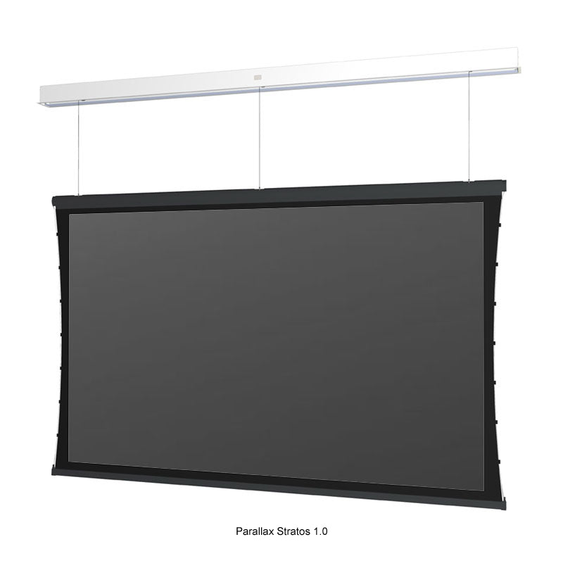 Da-Lite DL15033BL Tensioned Advantage REC Electric Screen, front view with black screen surface