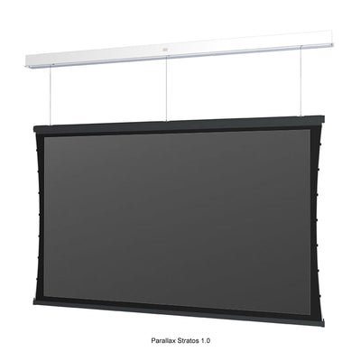 Da-Lite DL15033BL Tensioned Advantage REC Electric Screen, front view with black screen surface