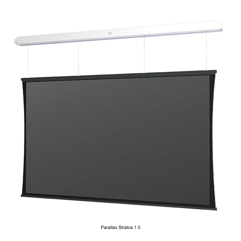 Da-Lite DL15033BL Tensioned Advantage REC Electric Screen, front view with black screen surface