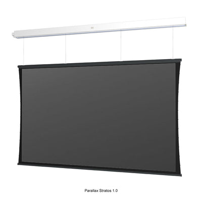Da-Lite DL15033BL Tensioned Advantage REC Electric Screen, front view with black screen surface