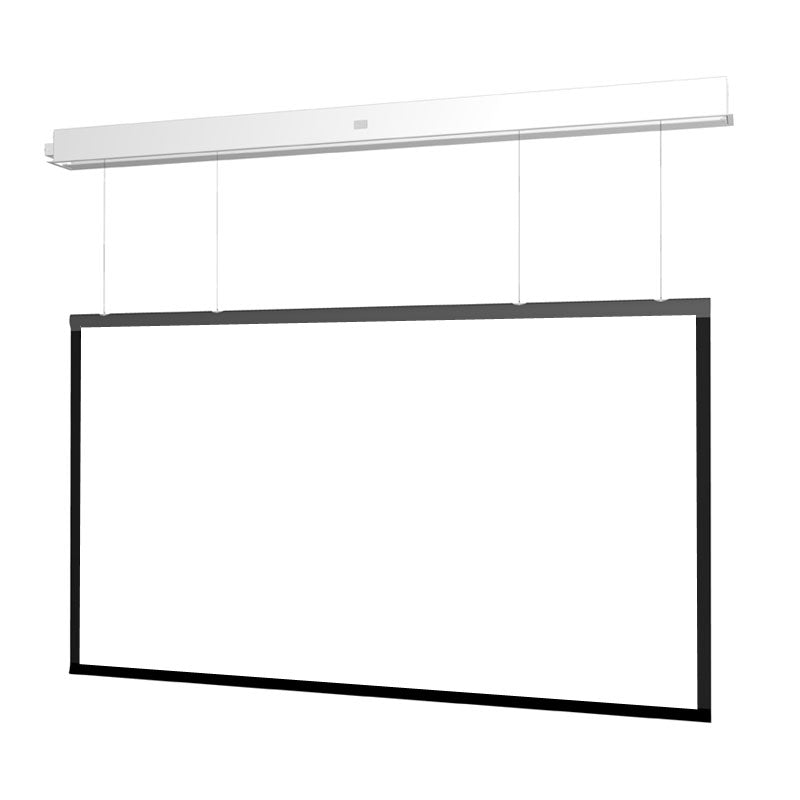 Da-Lite DL15274FL Advantage REC Electric Screen, suspended front view with white screen surface