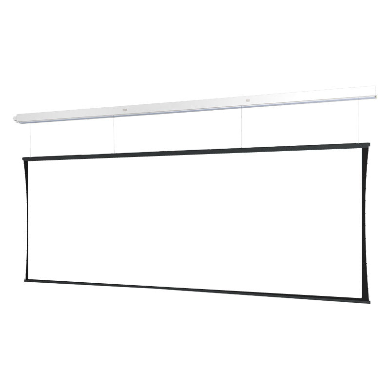 Da-Lite DL15691BL Tensioned Advantage REC Electric Screen, front view with white screen surface