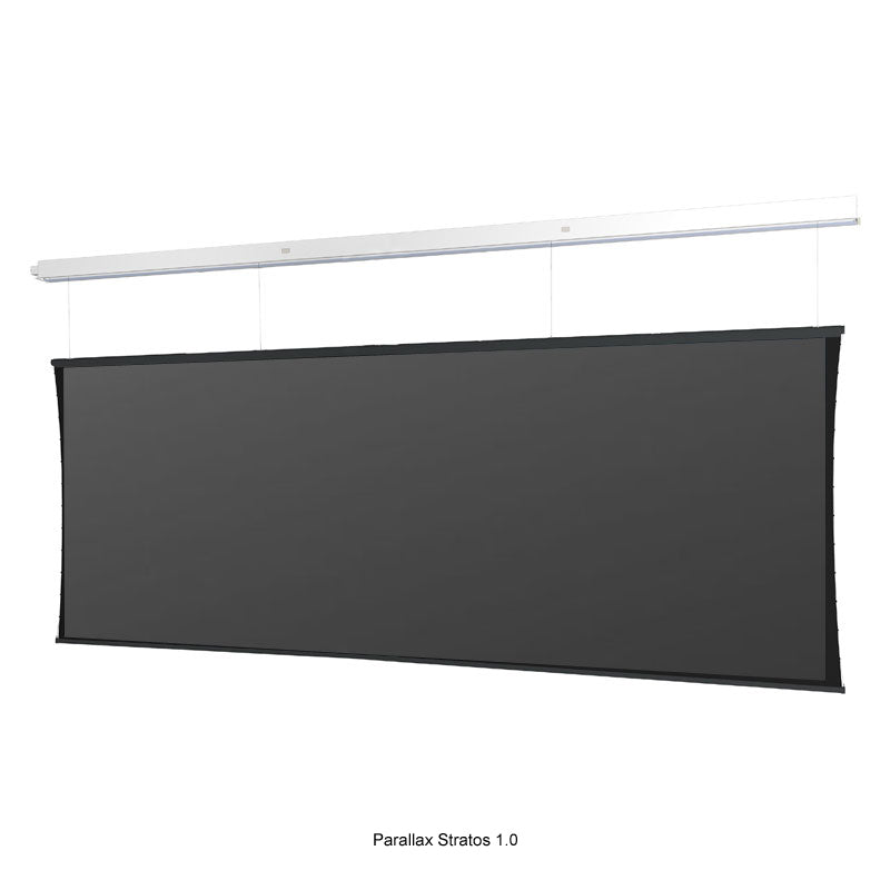 Da-Lite DL15691BL Tensioned Advantage REC Electric Screen, front view with black screen surface