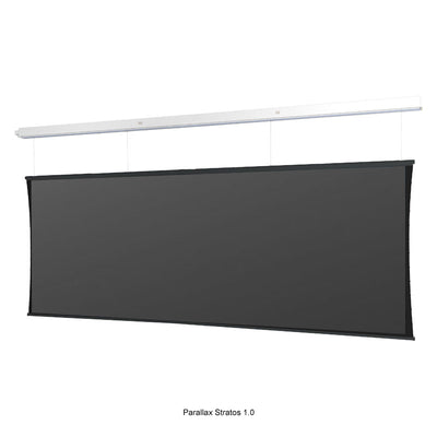 Da-Lite DL15691BL Tensioned Advantage REC Electric Screen, front view with black screen surface