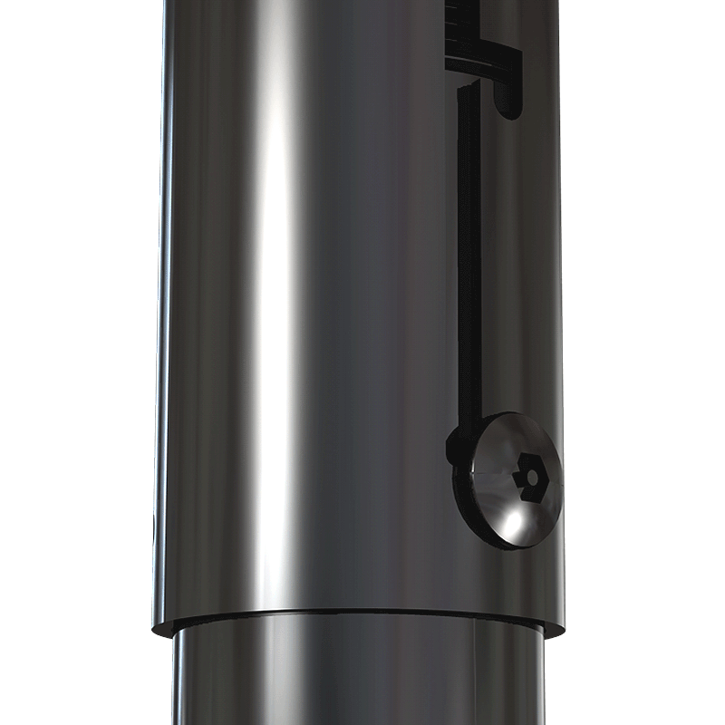 Crimson EA Series Adjustable Ext Columns EA0611 to EA1012, display stand height adjustment knob close-up
