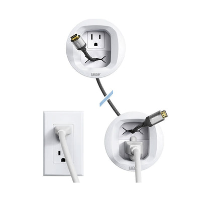 ErgoAV ERIWA2-01W In-Wall Power Relocation Kit (White)