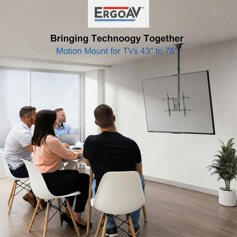 ErgoAV ERMCL1-01B Large Ceiling TV Mount (Black)