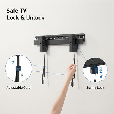 ErgoAV ERMLL3-01B Large Fixed TV Wall Mount (Black)