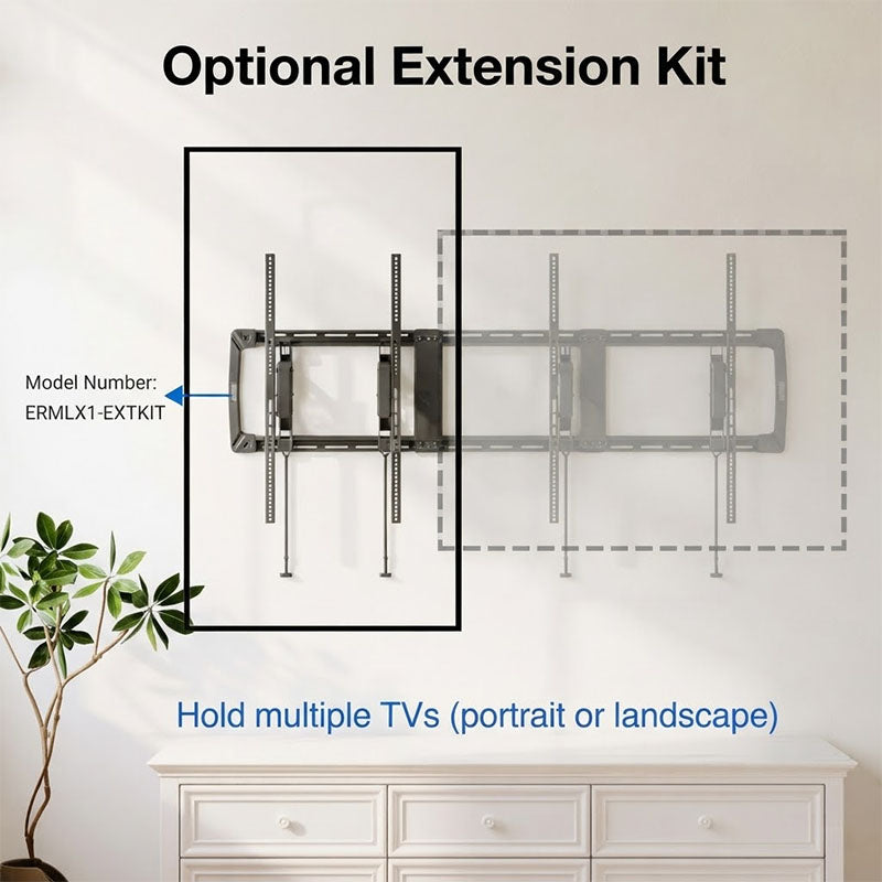 ErgoAV ERMLX1-01B Extend and Fixed TV Wall Mount (Black)