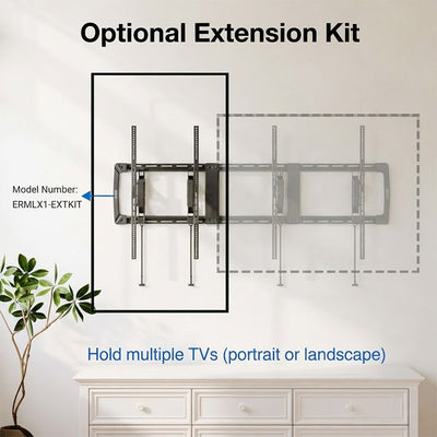 ErgoAV ERMLX1-01B Extend and Fixed TV Wall Mount (Black)