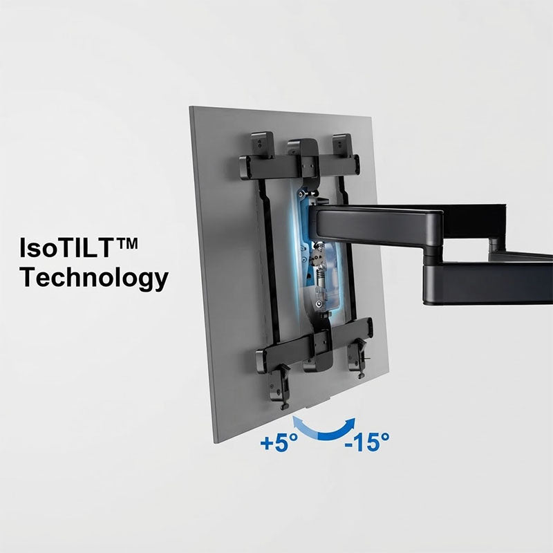 ErgoAV ERMML4-01B XL Dual Arm TV Motion Wall Mount (Black)