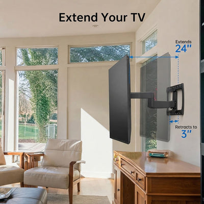 ErgoAV ERMML6-01B Large TV Motion Wall Mount (Black)