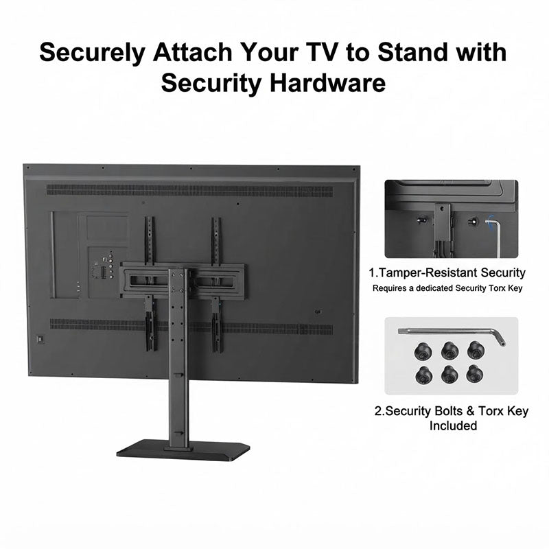 ErgoAV ERTSMH3-01B Small Tabletop Swivel TV Stand (Black)
