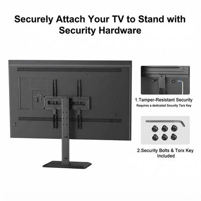 ErgoAV ERTSMH3-01B Small Tabletop Swivel TV Stand (Black)
