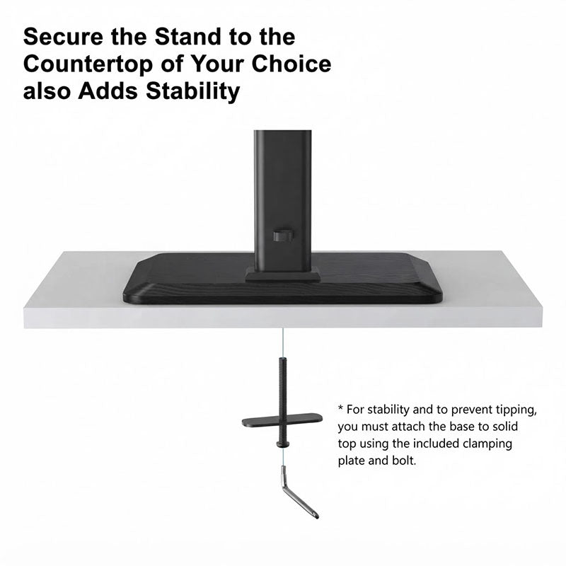 ErgoAV ERTSMH3-01B Small Tabletop Swivel TV Stand (Black)