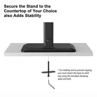 ErgoAV ERTSMH3-01B Small Tabletop Swivel TV Stand (Black)